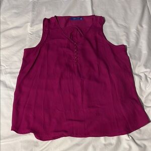 Apt. 9 Raspberry Pleated Sleeveless Tank Top
